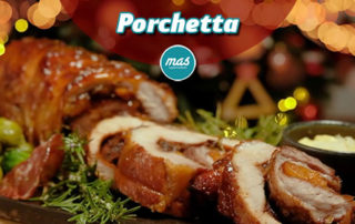 Porcetta with plum and apricot